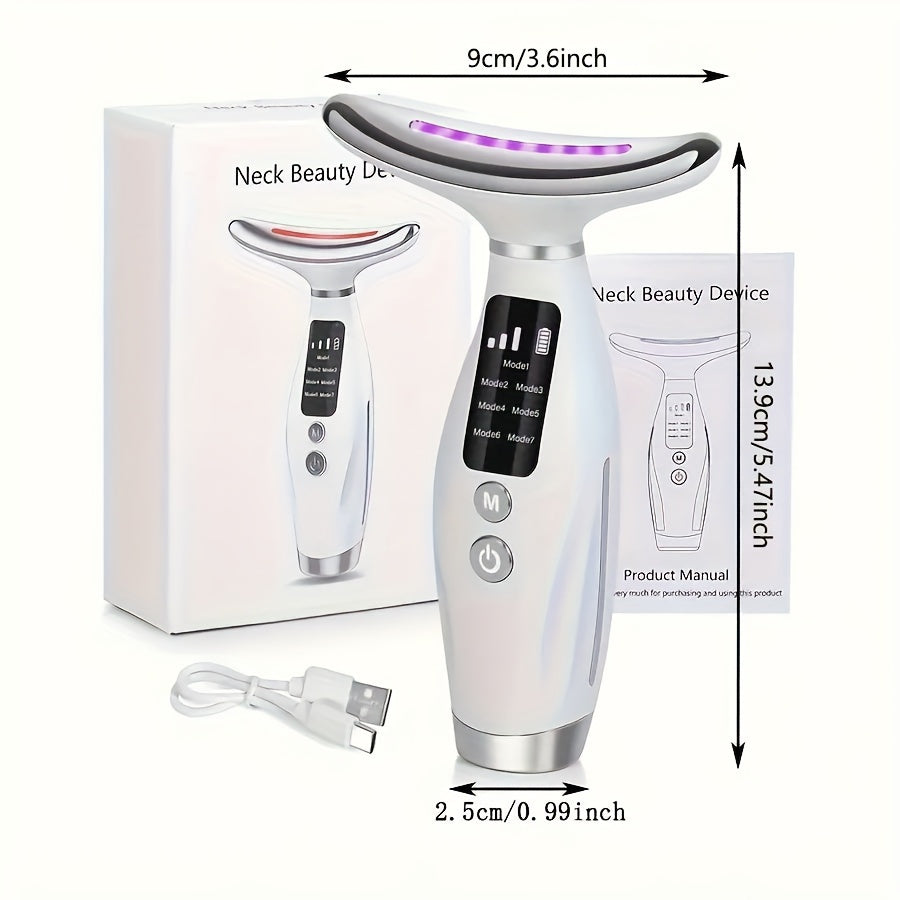 Neck & Face Massager Heated Skincare Tool (7-in-1)